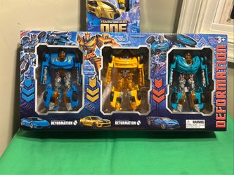 Transforms new Deformation Robot Transforming Figures Set, 3-Pack,  and Transformers one bumblebee all new