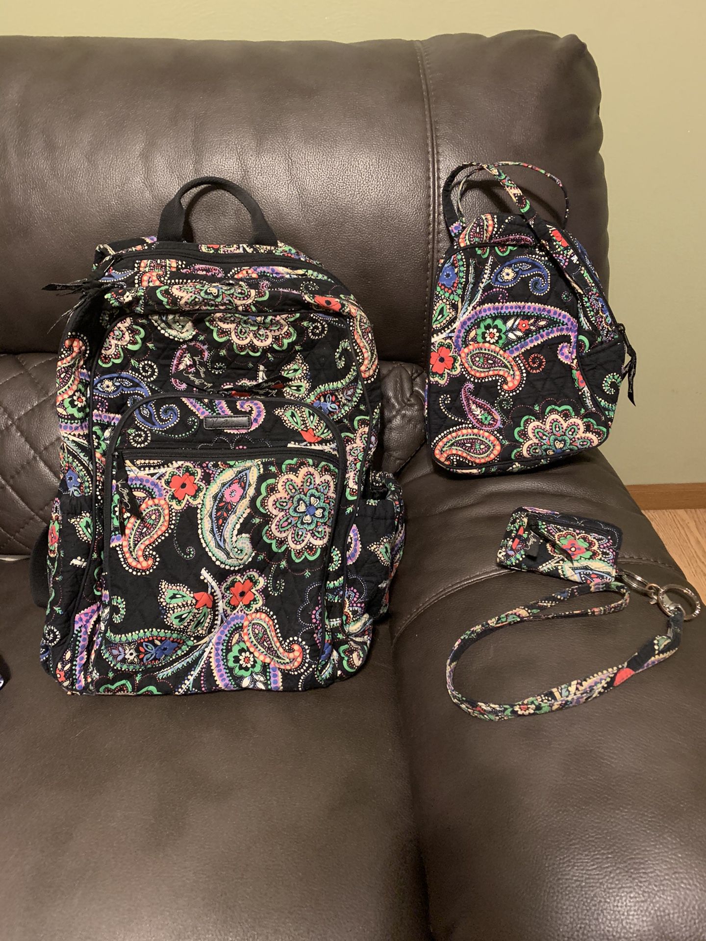Vera Bradley backpack, lunch box, and lanyard/ wallet!