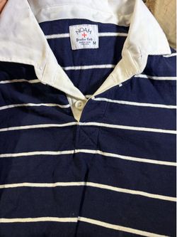 NOAH Classic Rugby Shirt – Navy/White Striped – Premium Quality