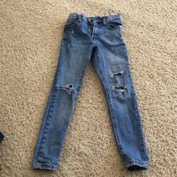 Zara Boys Skinny Distressed Jeans Size 8
