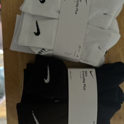 Long nike socks black/white