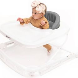 Joovy Spoon Baby Walker & Activity Center Featuring Three Adjustable Heights, Extra-Large Tray, and 30 lb Weight Capacity - JPMA Safety Certified, Cha