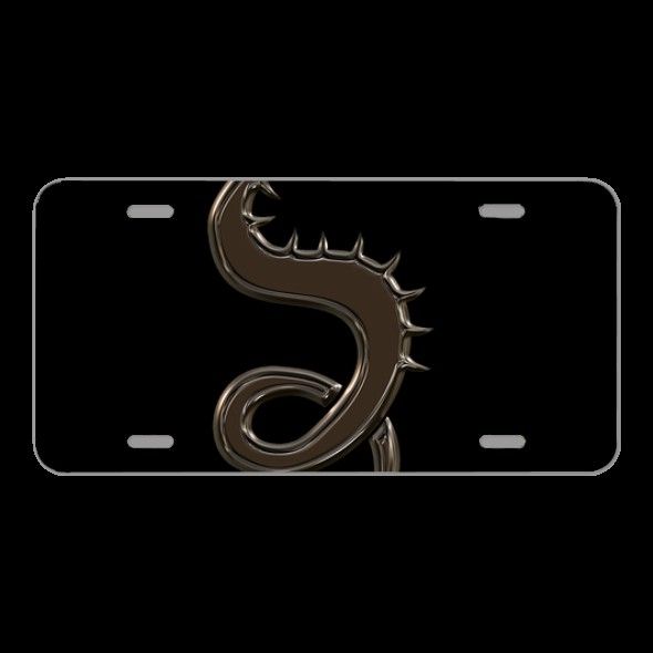 License Plate Novelty Car Front Dragons Metal Figures Art Tradition