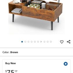 New In Box Wood Coffee Table