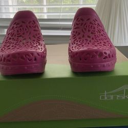 Ladies Summer Pink Dansko Clogs