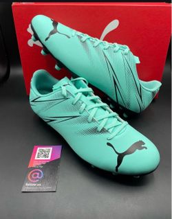 New PUMA Attacanto FG AG Soccer Shoes Cleats Mens Size 10, 11, And 11.5 Electric Blue Peppermint
