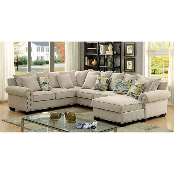 Beige Fabric Sectional