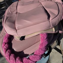 Pink Car Seat Covers For Front And Back Seats
