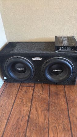 Skar Audio Dual Subwoofer Box with Hifonics Amp