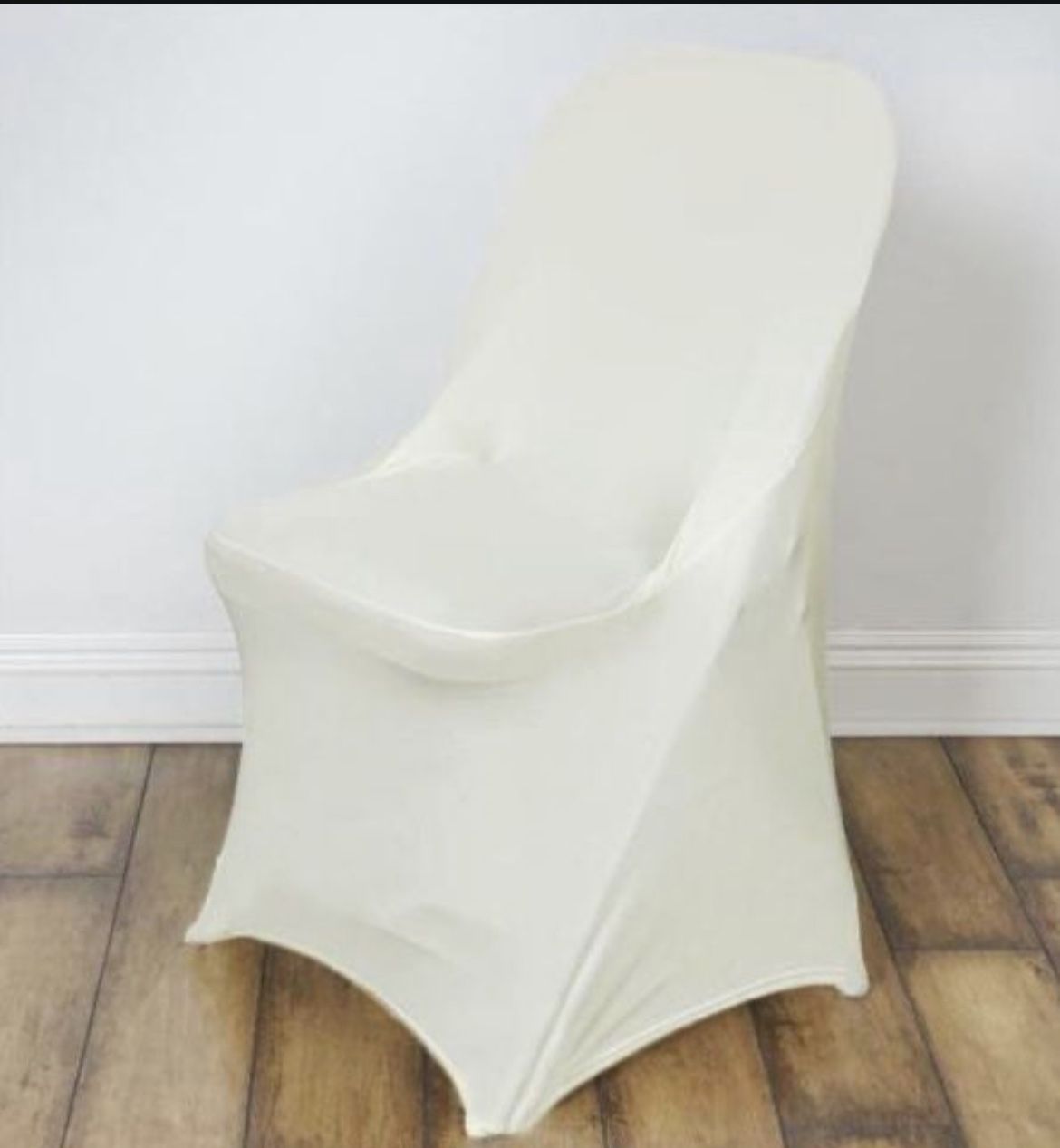 50 Ivory Spandex/ Stretch Chair Covers (fit folding chairs)