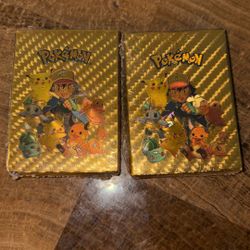 Pokémon 55 PCS Gold Cards Packs