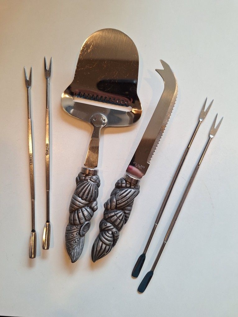 Stainless Steel Cheese Slicer Cutter Knife Set Of 2 Silverware