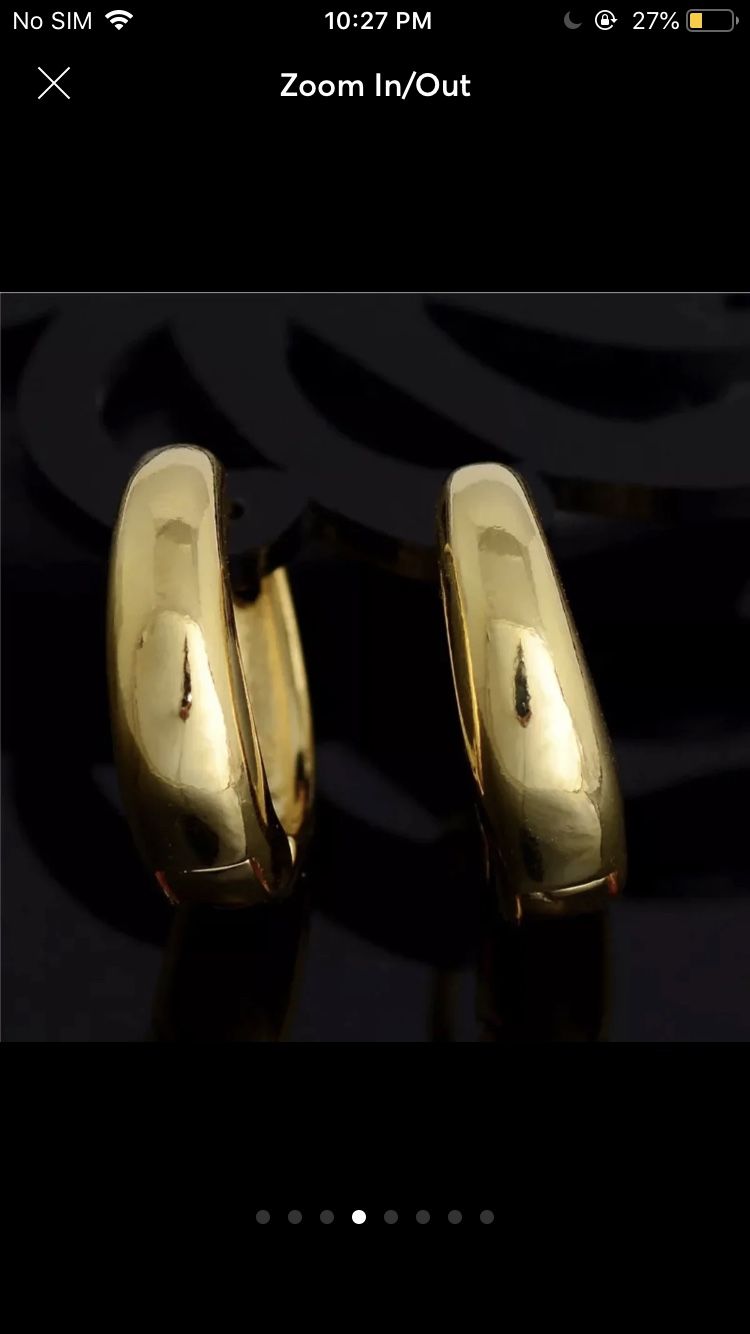 18k gold plated hoop earrings jewelry accessory fashion