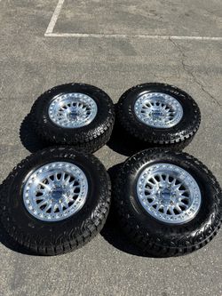 KMC KM552 IMS 6x135 Wheels with 33” Goodyear Territory Tires Machined