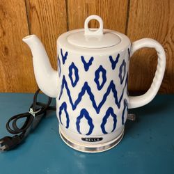 BELLA 1.5L Electric Ceramic Kettle, Blue Aztec