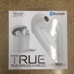NWT Bluetooth Wireless Earbuds With Portable Charging Case
