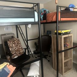 twin Bed Bunk Bed With Desk Under