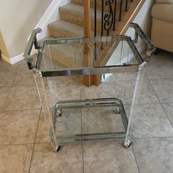 coaster 2 tier bar cart