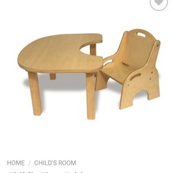 Montessori inspired table and chair