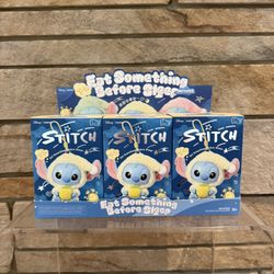 Miniso Stitch Eating Something Before Sleep Blind Box