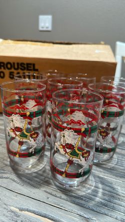 House Of Lloyd Carousel Christmas Glasses