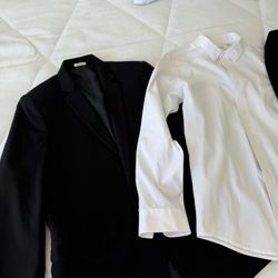 Calvin Klein Size 18 Suit For Boys With 2 Ties And Shoes Size 8.5 Men’s