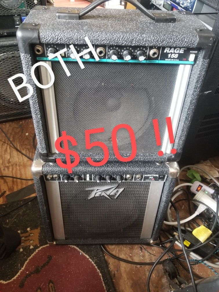 Two Peavey USA Guitar Amps