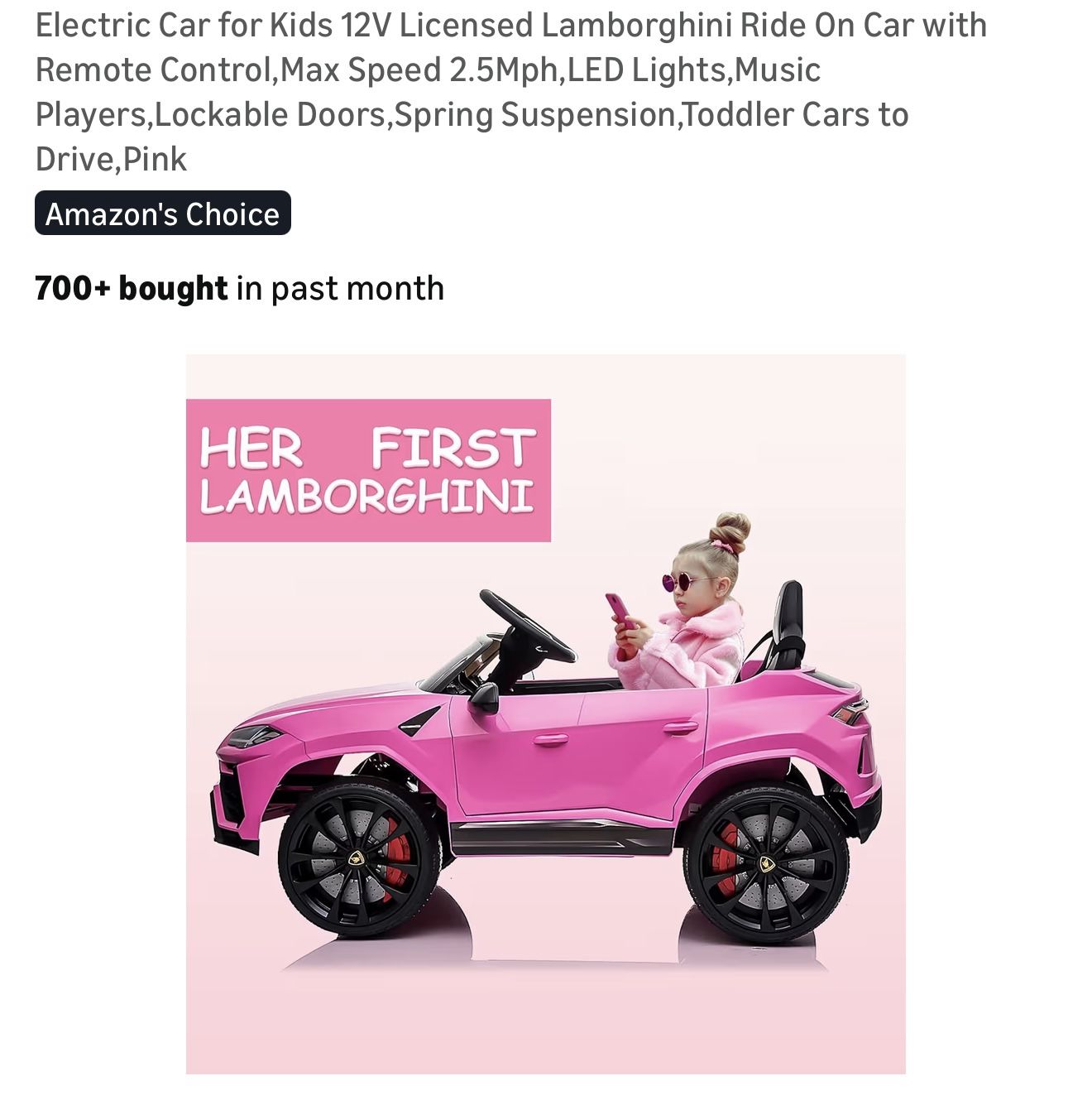 Electric Car For Little Girl