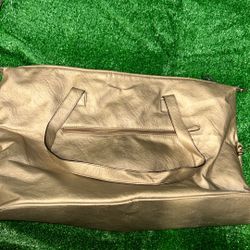 big gold tote bag 