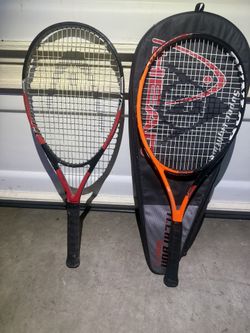 Two tennis rackets with case
