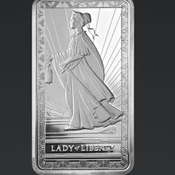 10 Oz 999 Fine Silver Bar Lady Of Liberty 