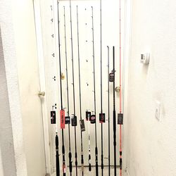 Brand new with tags 6.6ft to 10ft medium to medium-Heavy action, fishing rods