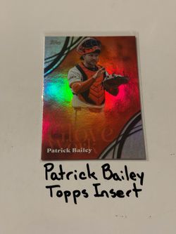 Patrick Bailey Cleveland Guardians Catcher Topps shot Print Insert Card.