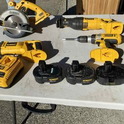 Dewalt Tool Lot And Batteries