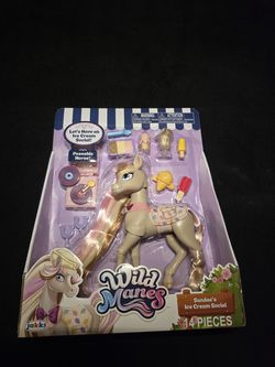 Jakks Pacific Wild Manes Sundae Ice Cream Social Horse Toy New