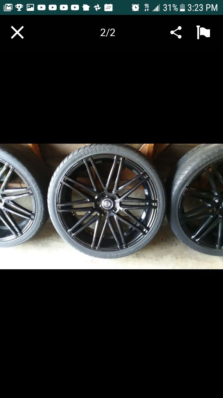 MUST SELL TODAY...! Curva concept black gloss rims 22' 5 lug