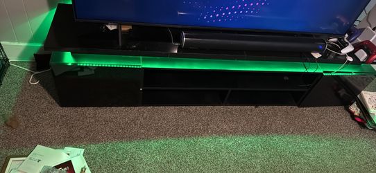 Led Entertainment Center With Plug-Ins