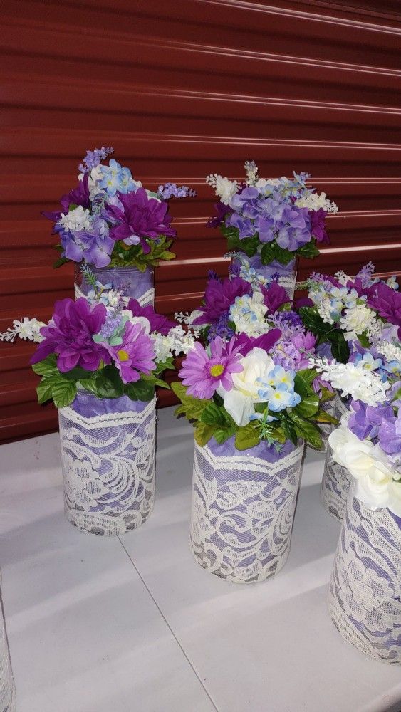 Purple shades Of Floral Arrangments