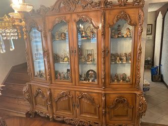 Dining table and hutch