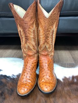 Vintage Larry Mahan’s Full Ostrich Boots 9D