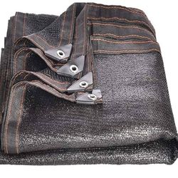 70% Black Shade Cloth with Grommets, Garden Shade Mesh Tarp, Shade Sunblock Net for Plant Cover, UV Resistant Mesh Net, Easier to Hang