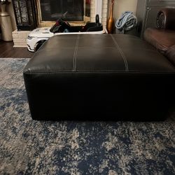 Oversize Leather Ottoman 