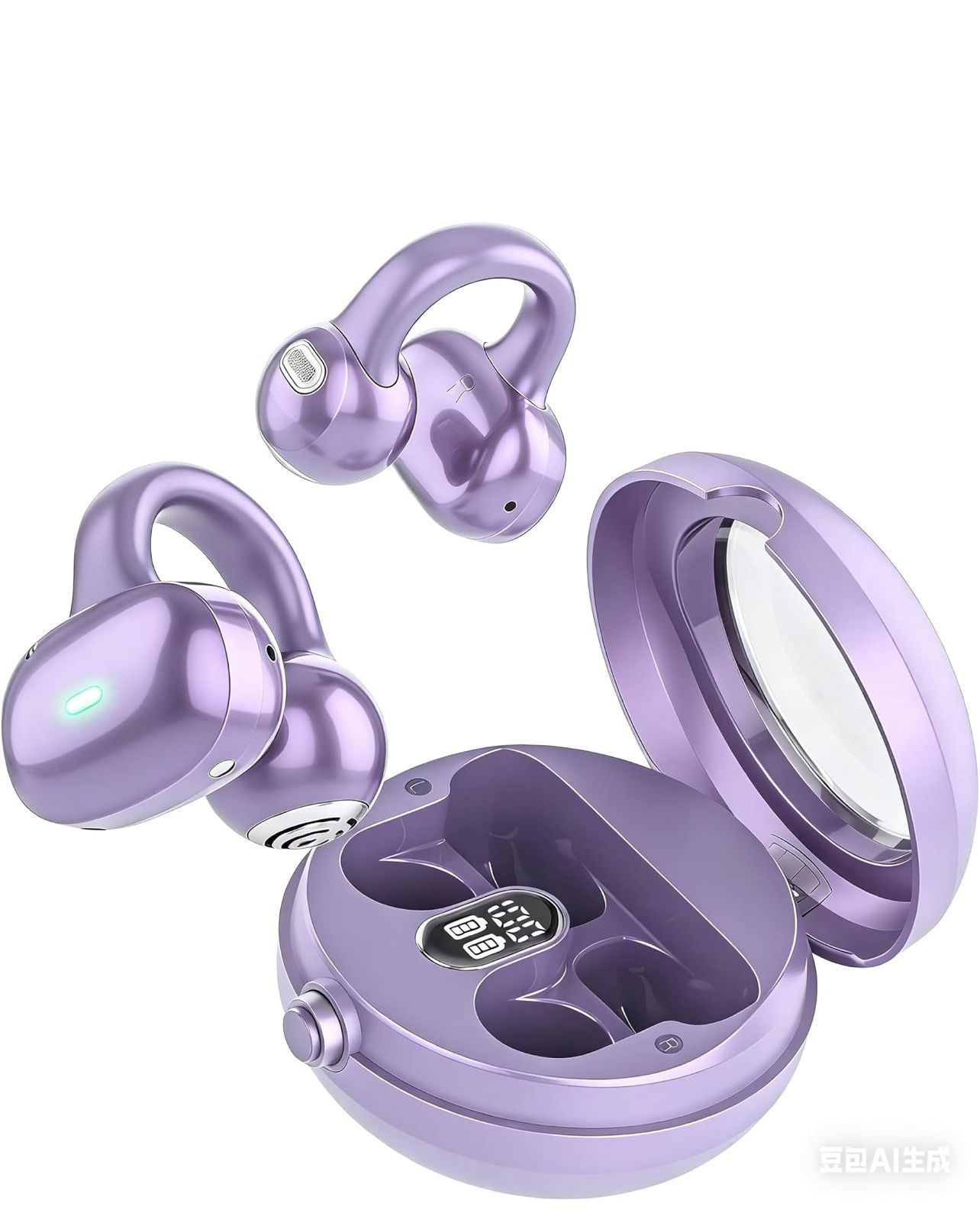 Wireless Earphones, Bluetooth 5.3 Headphones Hi-Fi Stereo 50-Hour Playback LED Digital Display Earbuds