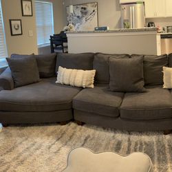 Cozy Grey Sectional Couch