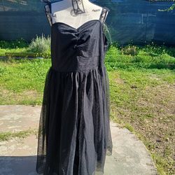 Black Sweetheart Neckline Dress 3xl