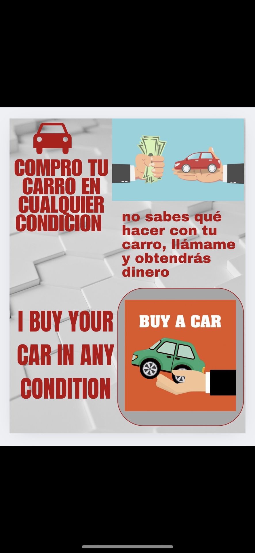Compro Tu Carro, Buy Your Car In Any Condition