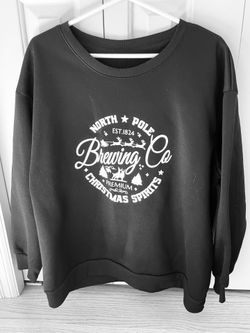 New without tags North Pole Brewing Company Christmas Spirits Sweatshirt