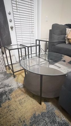 4-Piece Glass Table Set