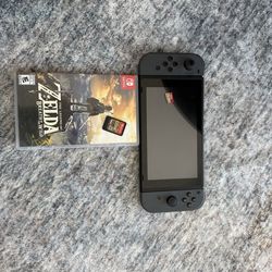 Nintendo witch with breath of the wild and memory card