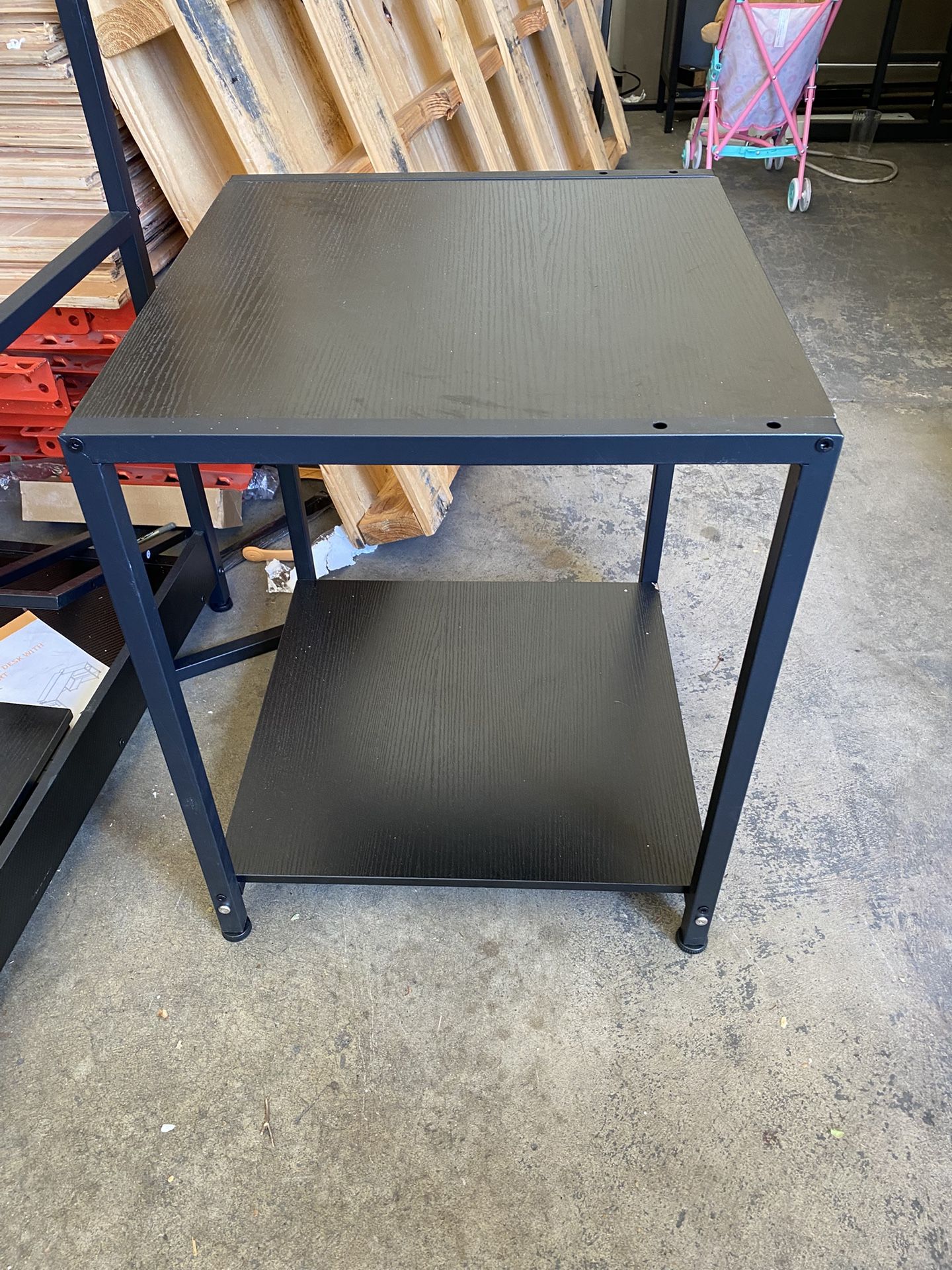 Small storage shelf for office living room bedroom black